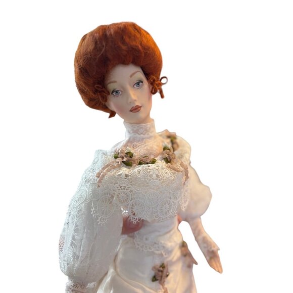 Franklin Mint Gibson Girl Anniversary Heirloom Bride Doll Ltd Edition Red 21’ - Picture 1 of 10